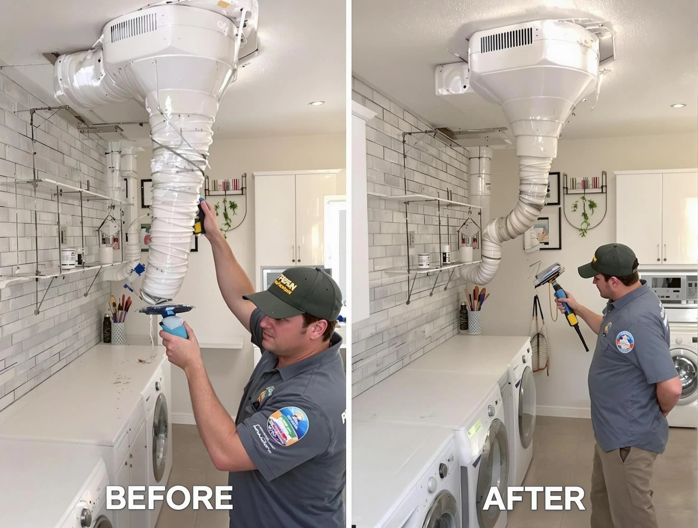 Professional dryer exhaust vent cleaning by The Pinery Dryer Vent Cleaning in The Pinery