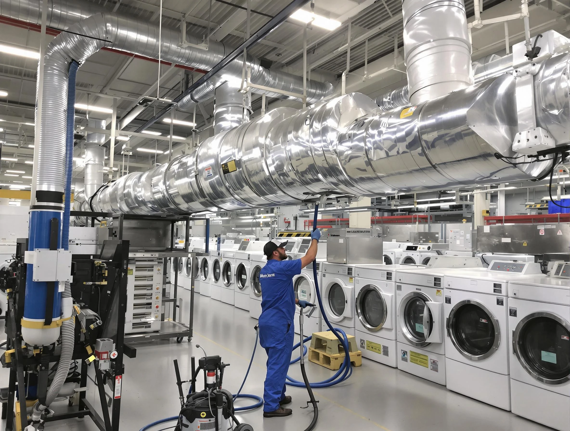 The Pinery Dryer Vent Cleaning team performing heavy-duty industrial dryer vent cleaning in The Pinery